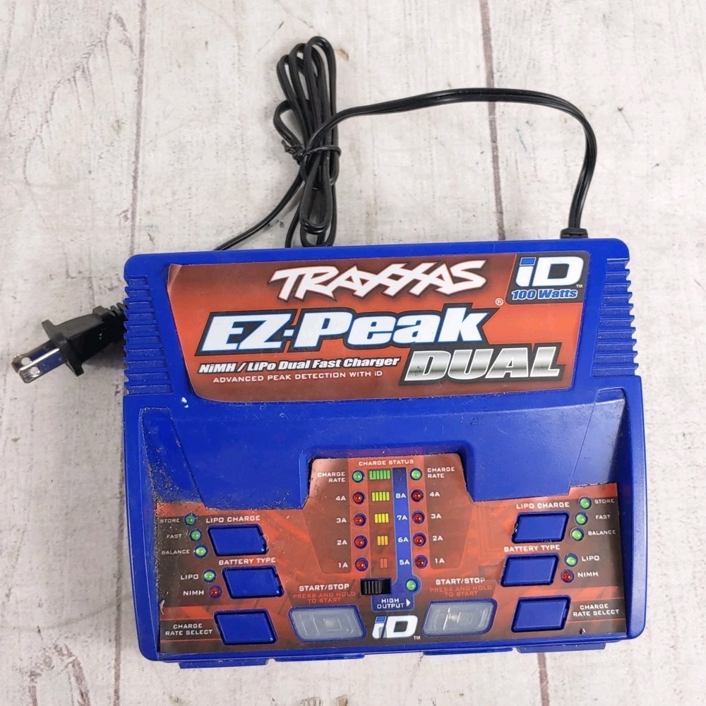 PARTS ONLY - Traxxas EZ-Peak Dual MC-100D 100W RC Charger - Blue - 1 Side Works
